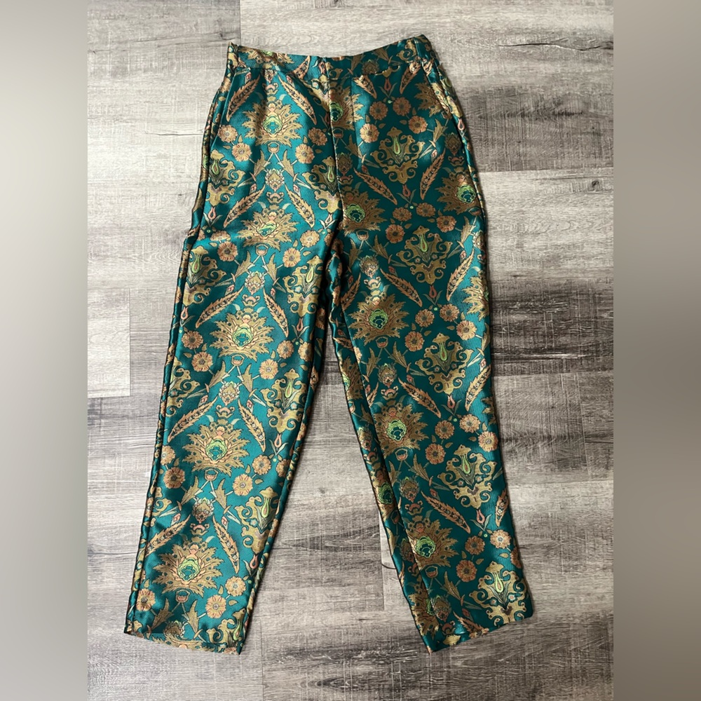 MAEVE BY ANTHROPOLOGIE Melyssa Brocade Jacquard Trousers - Picture 3 of 7